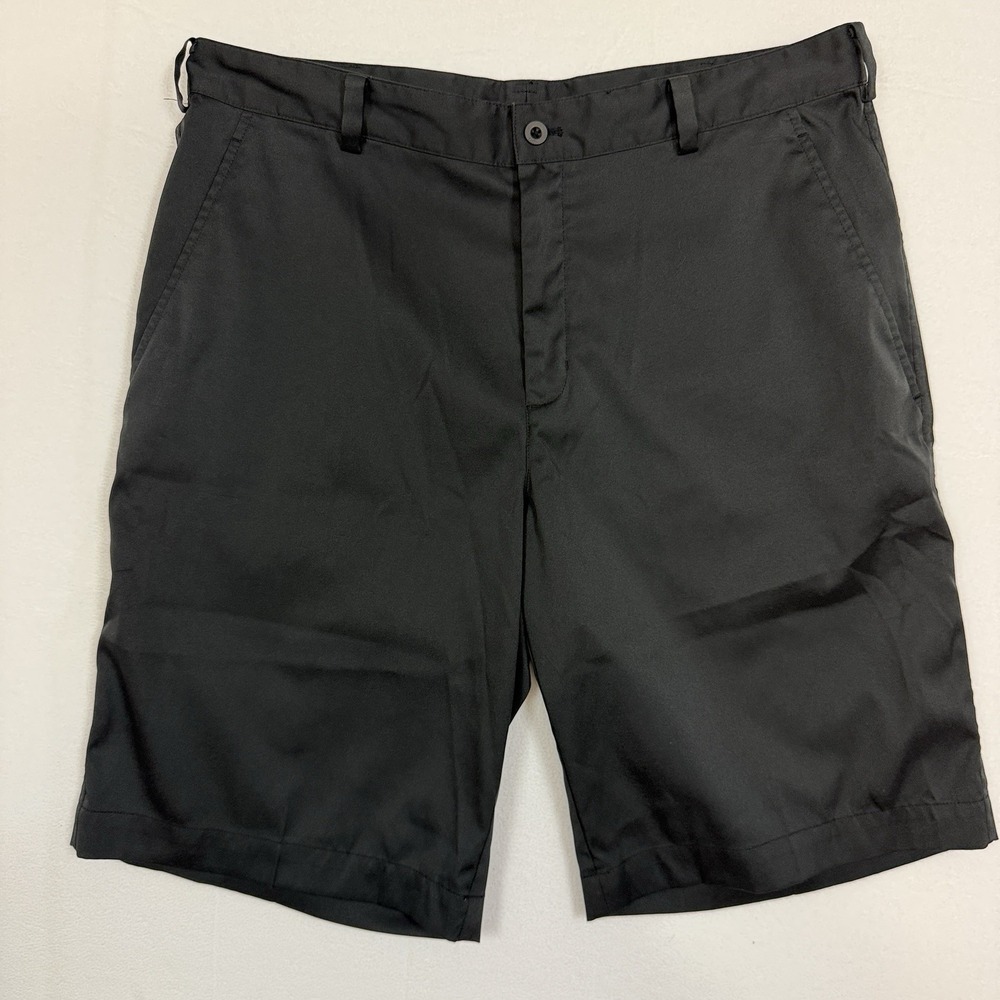 Nike Golf Dri-FIT Chino Shorts Mens‎ 34/36 Black Performance Stretch Flat Front
